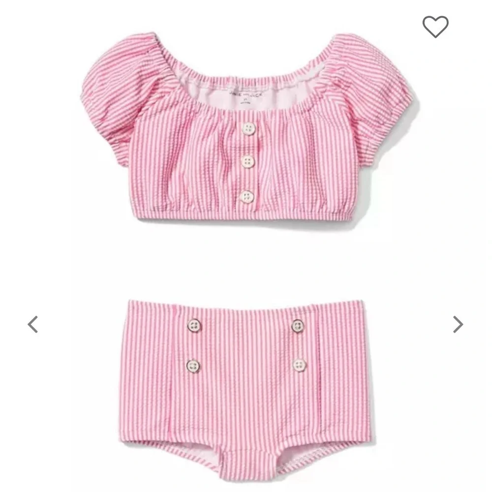 Janie and Jack Seersucker Striped Two Piece Swimsuit